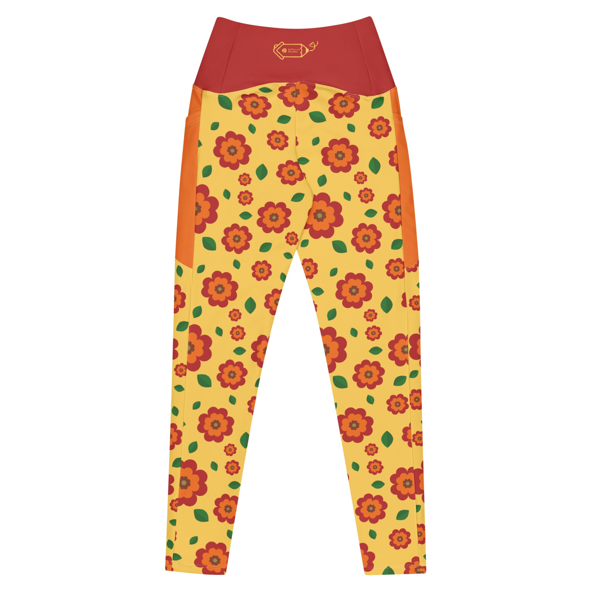 RECYCLED High Waist Pocket Leggings - 'Petal Pop'