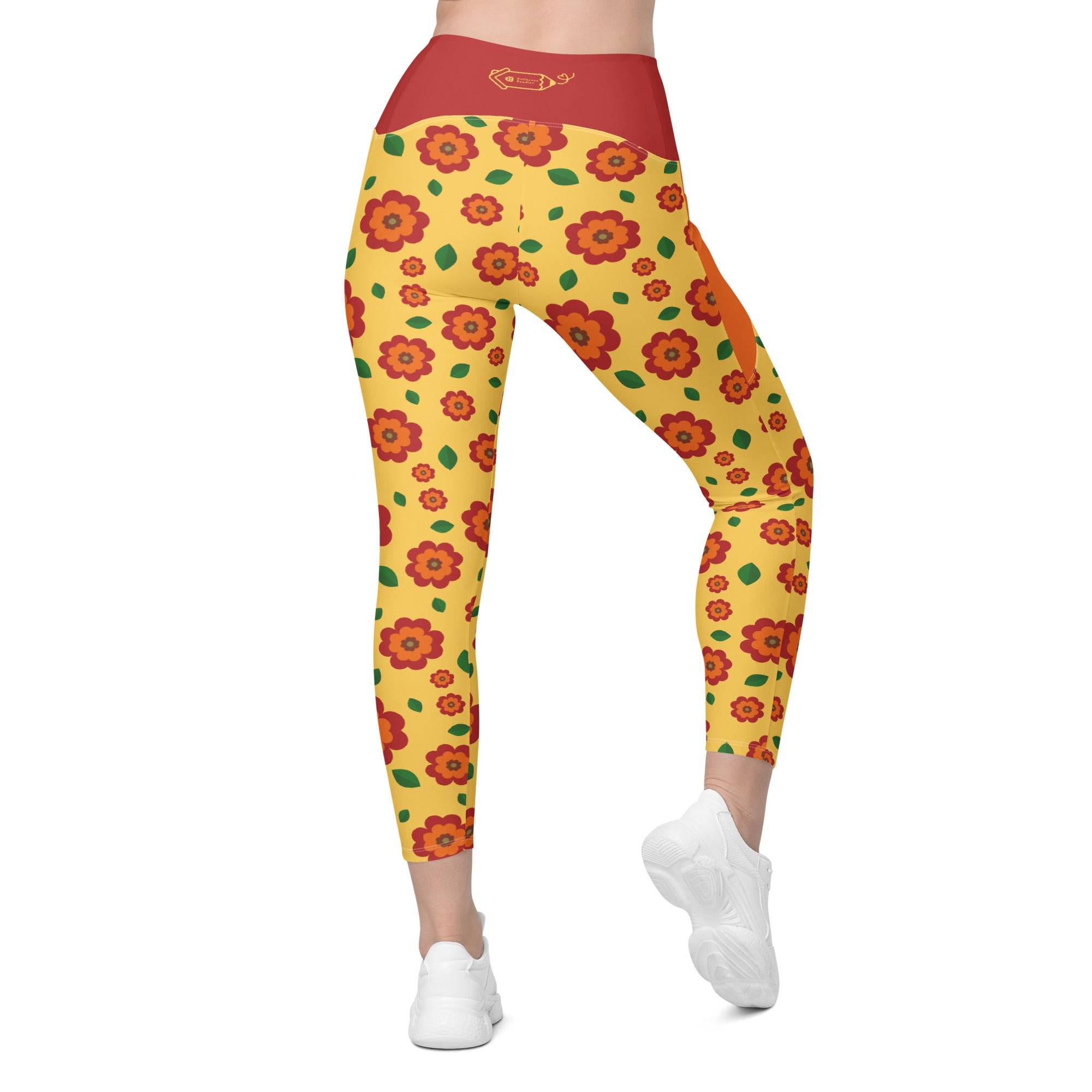RECYCLED High Waist Pocket Leggings - 'Petal Pop'