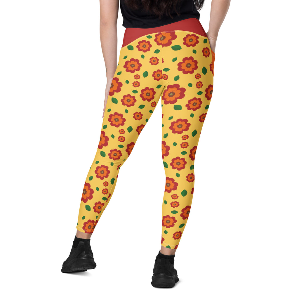 RECYCLED High Waist Pocket Leggings - 'Petal Pop'