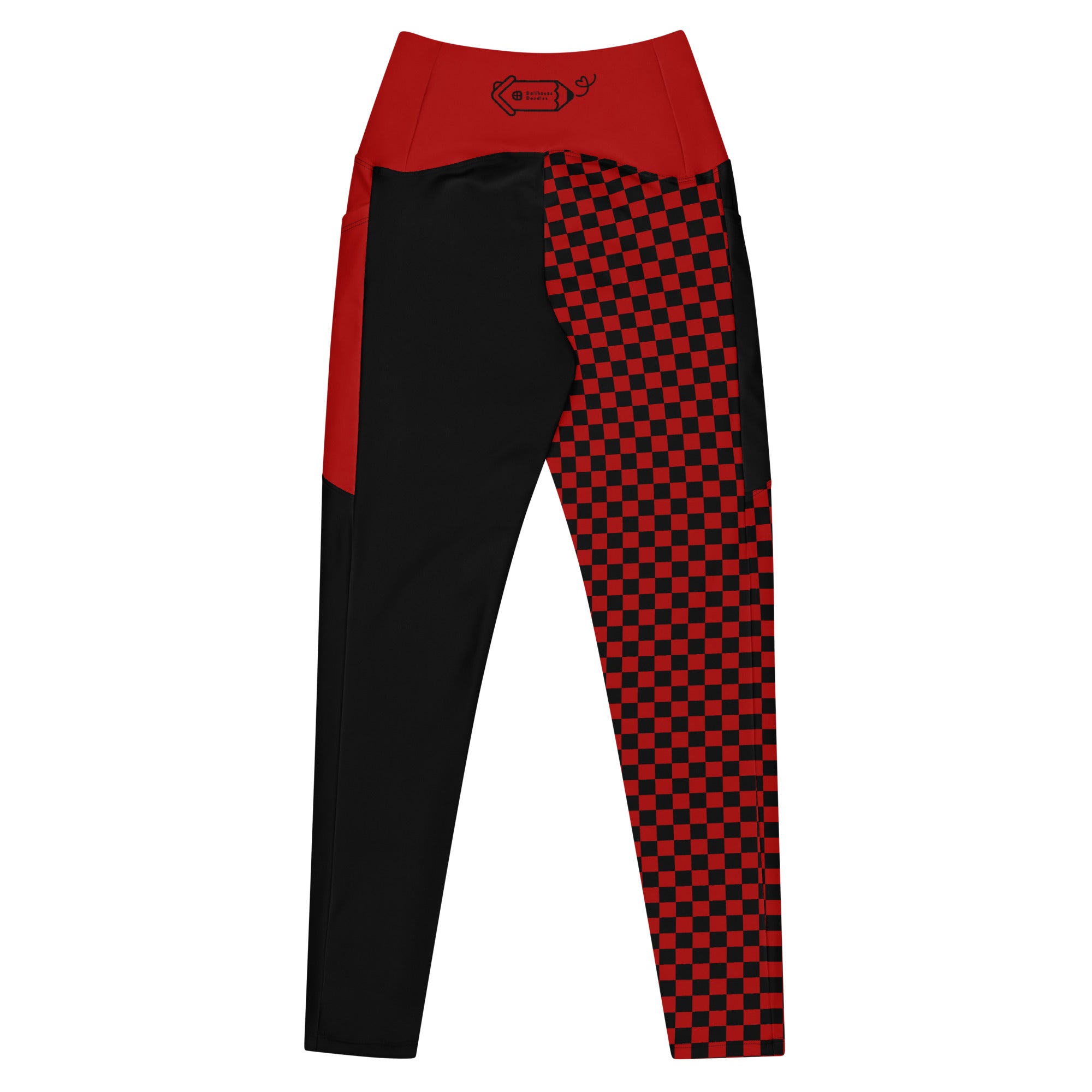RECYCLED High Waist Pocket Leggings - 'Black Parade'