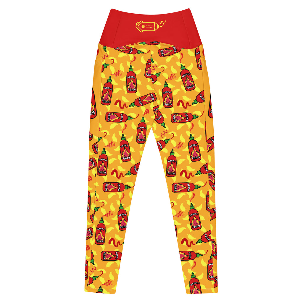 RECYCLED High Waist Pocket Leggings - 'Neurospicy'