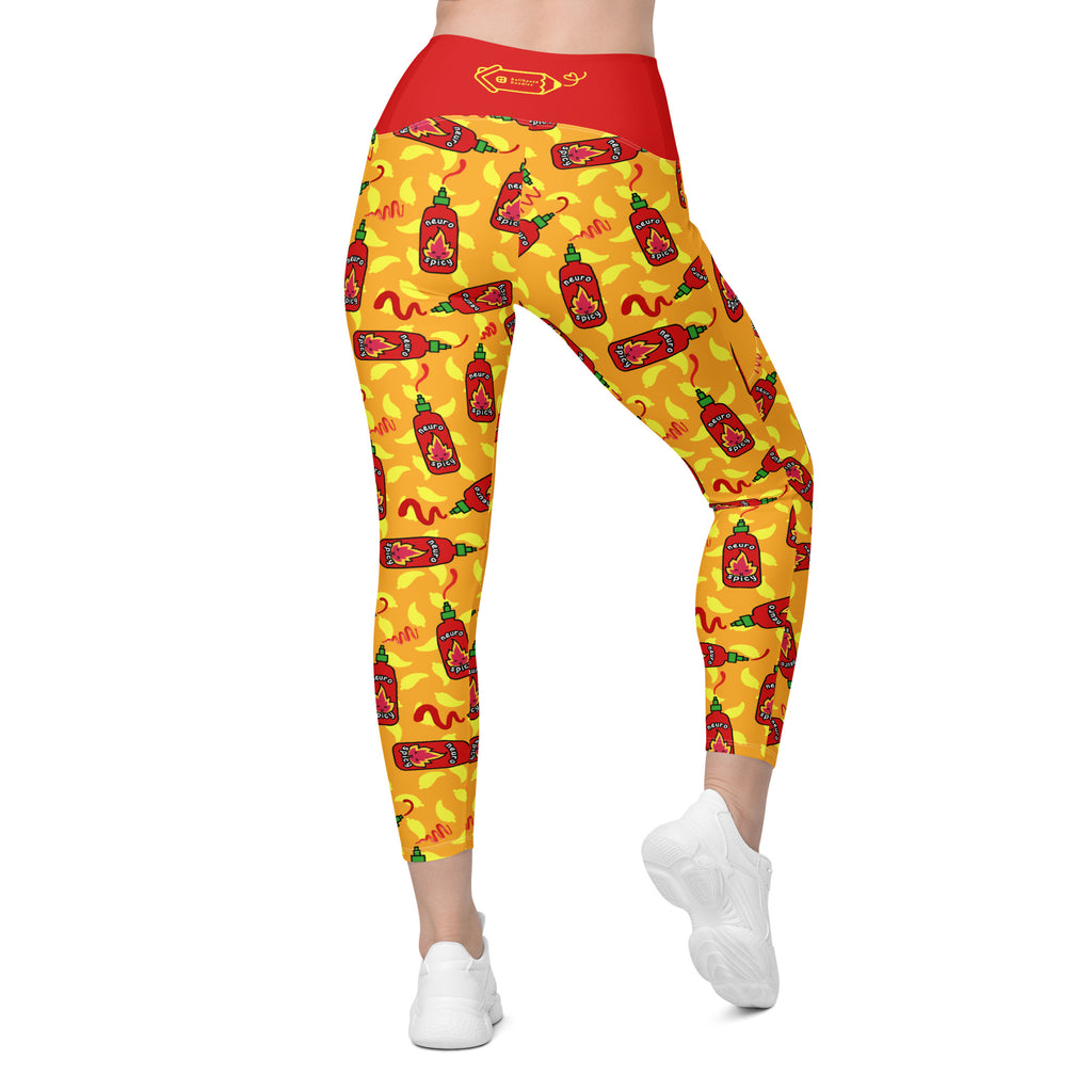 RECYCLED High Waist Pocket Leggings - 'Neurospicy'