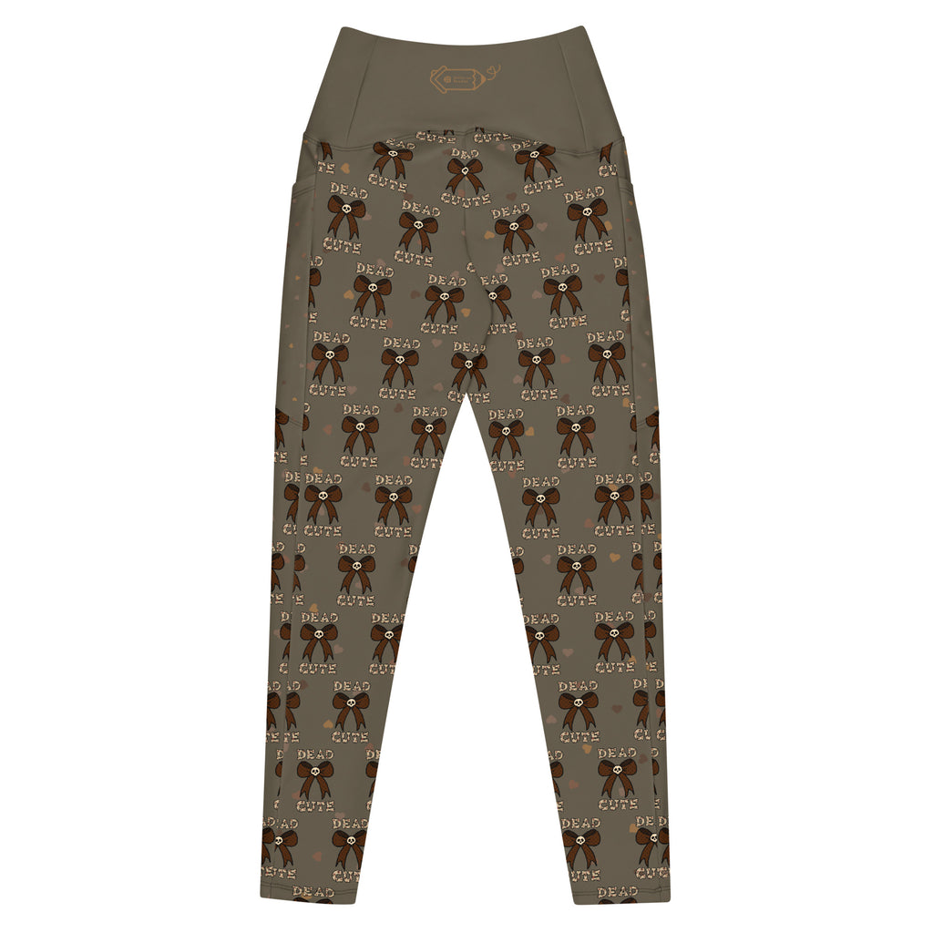 RECYCLED High Waist Pocket Leggings - 'Dead Cute'