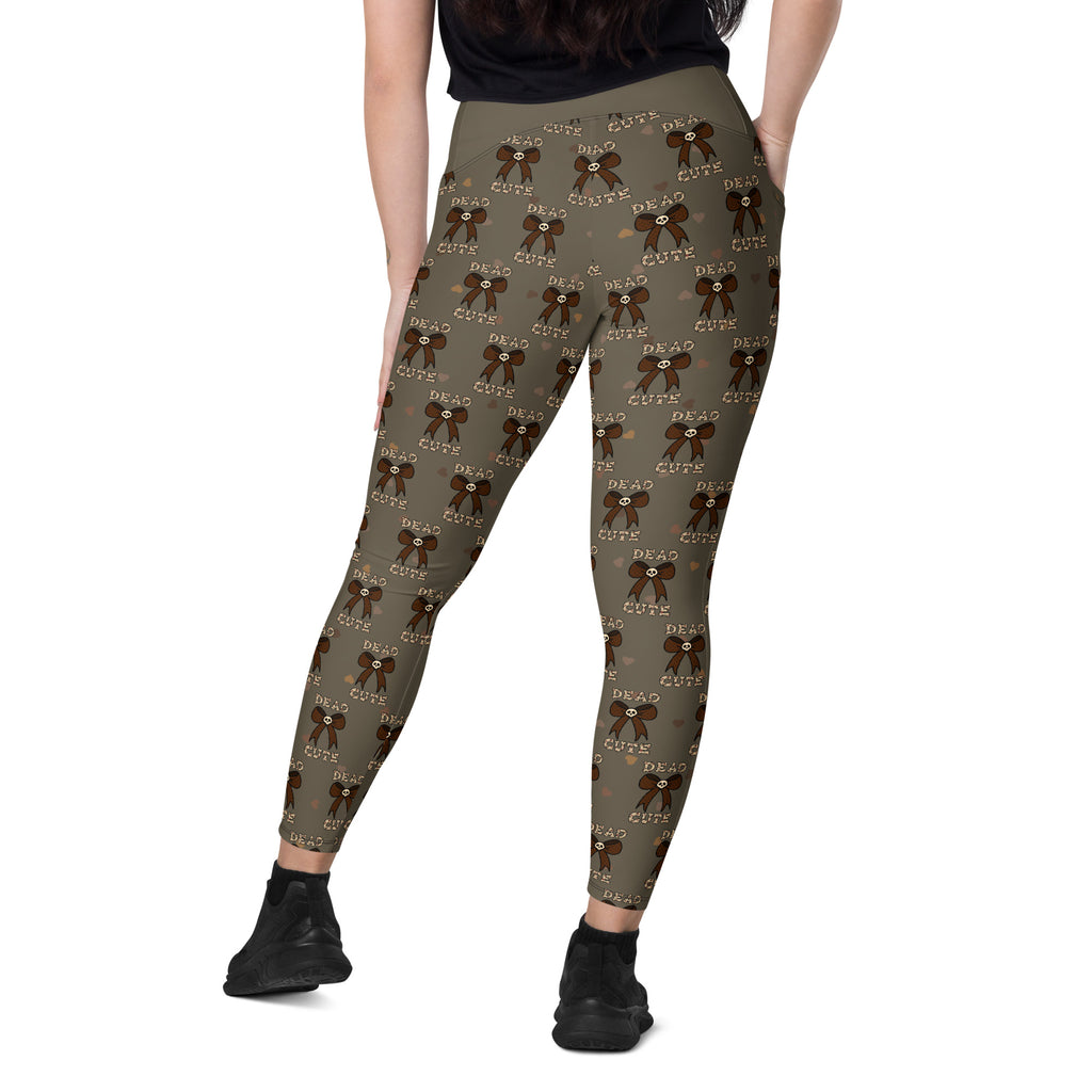 RECYCLED High Waist Pocket Leggings - 'Dead Cute'