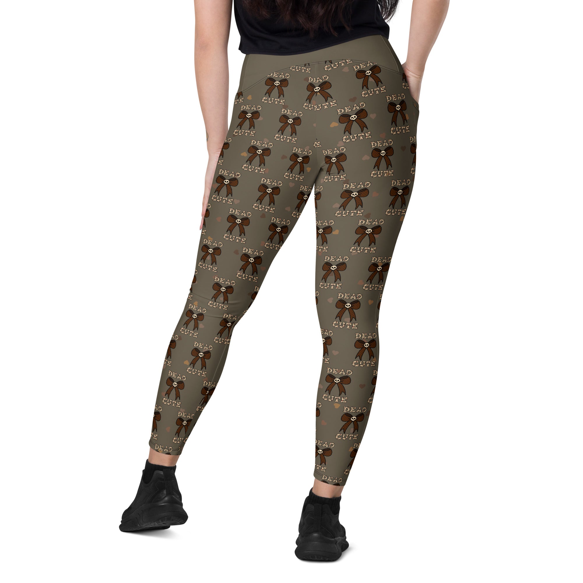 RECYCLED High Waist Pocket Leggings - 'Dead Cute'