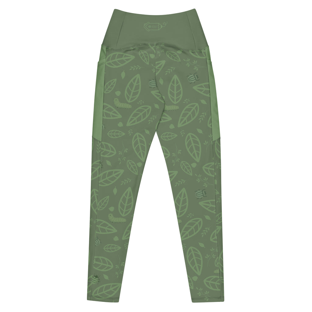 RECYCLED High Waist Pocket Leggings - 'Bug's Life'