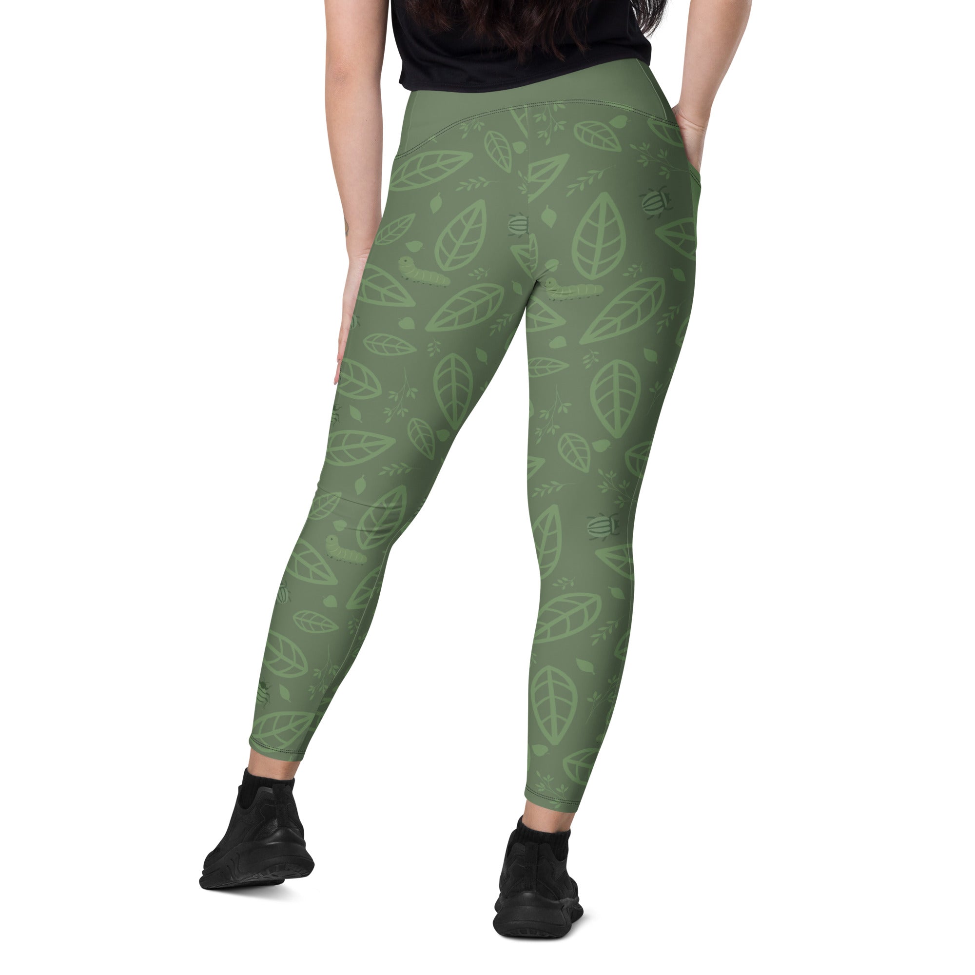 RECYCLED High Waist Pocket Leggings - 'Bug's Life'