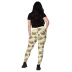 RECYCLED High Waist Pocket Leggings - 'Easter Kittens'
