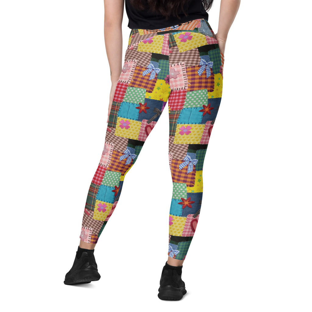 RECYCLED High Waist Pocket Leggings - 'Perfect Patchwork'