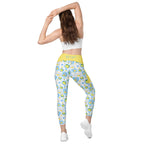 RECYCLED High Waist Pocket Leggings - 'Limonata' CUT-SEW