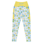 RECYCLED High Waist Pocket Leggings - 'Limonata' CUT-SEW