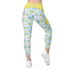 RECYCLED High Waist Pocket Leggings - 'Limonata' CUT-SEW