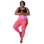 RECYCLED High Waist Pocket Leggings - 'Strawberry Salsa'