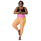 RECYCLED High Waist Pocket Leggings - 'Raspberry Ripple'