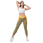 RECYCLED High Waist Pocket Leggings - 'Summertime Vintage'