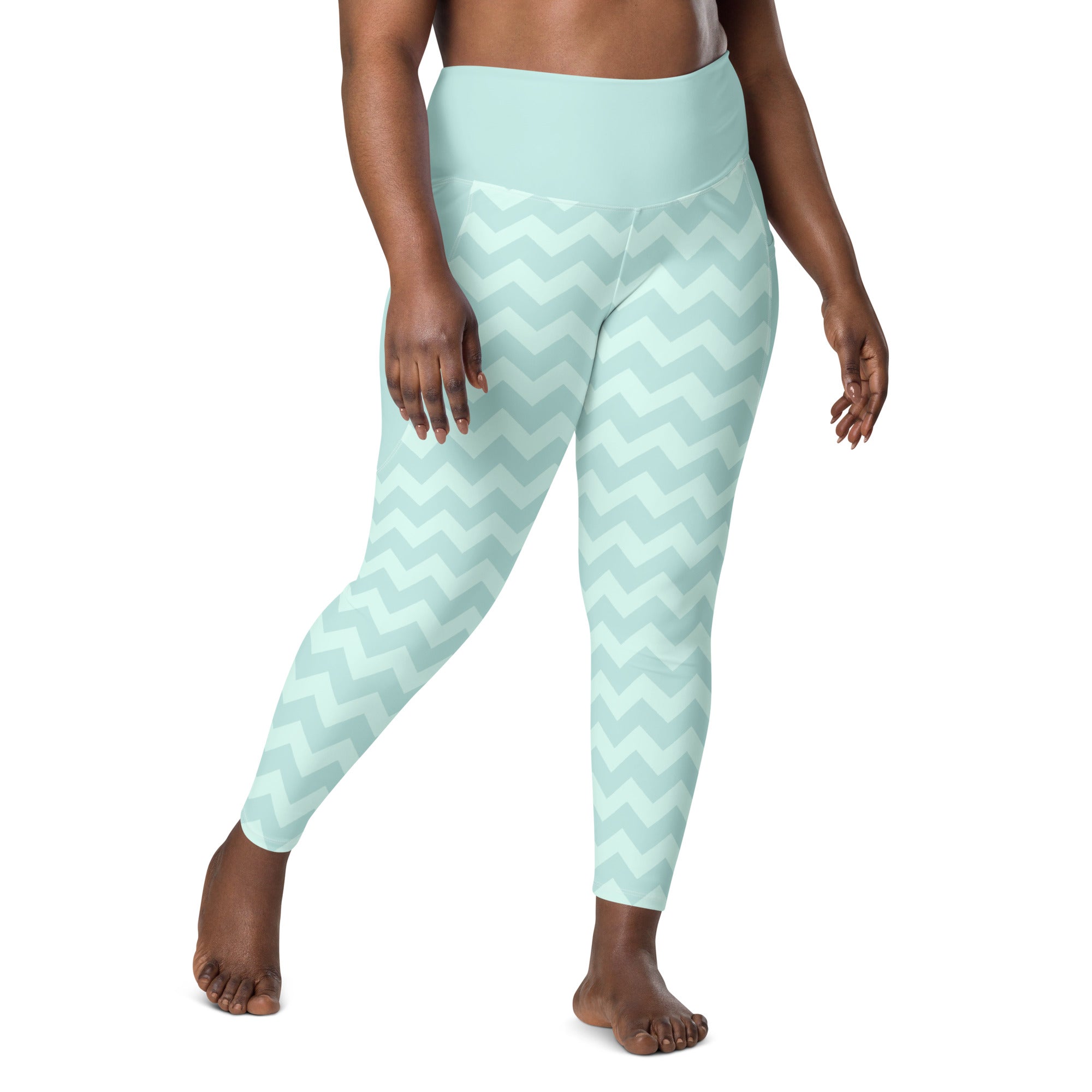 RECYCLED High Waist Pocket Leggings - 'Zig-A-Zig-Ah!'