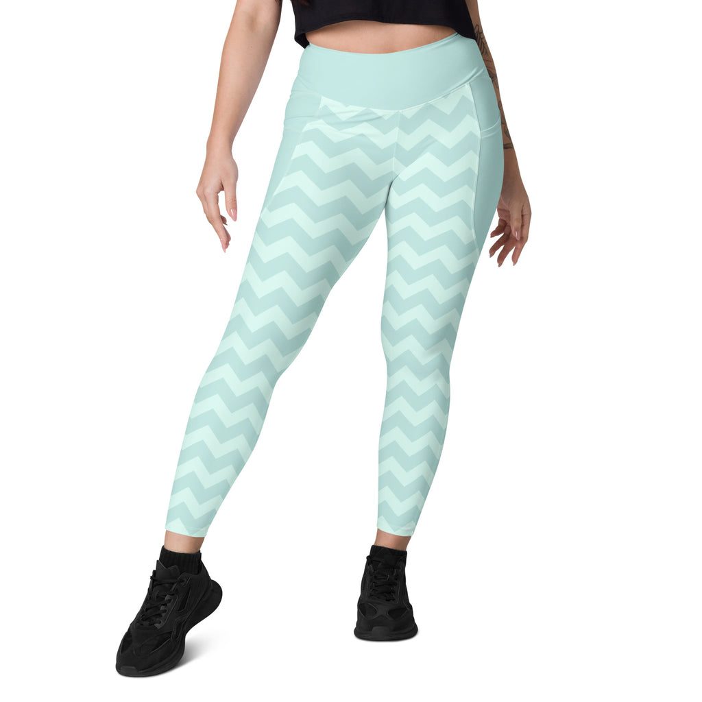 RECYCLED High Waist Pocket Leggings - 'Zig-A-Zig-Ah!'