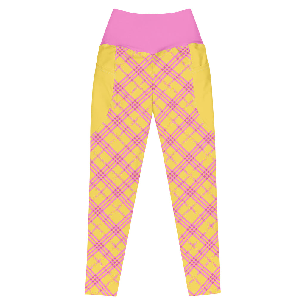 RECYCLED High Waist Pocket Leggings - 'Raspberry Ripple' 6XL