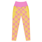 RECYCLED High Waist Pocket Leggings - 'Raspberry Ripple' 6XL