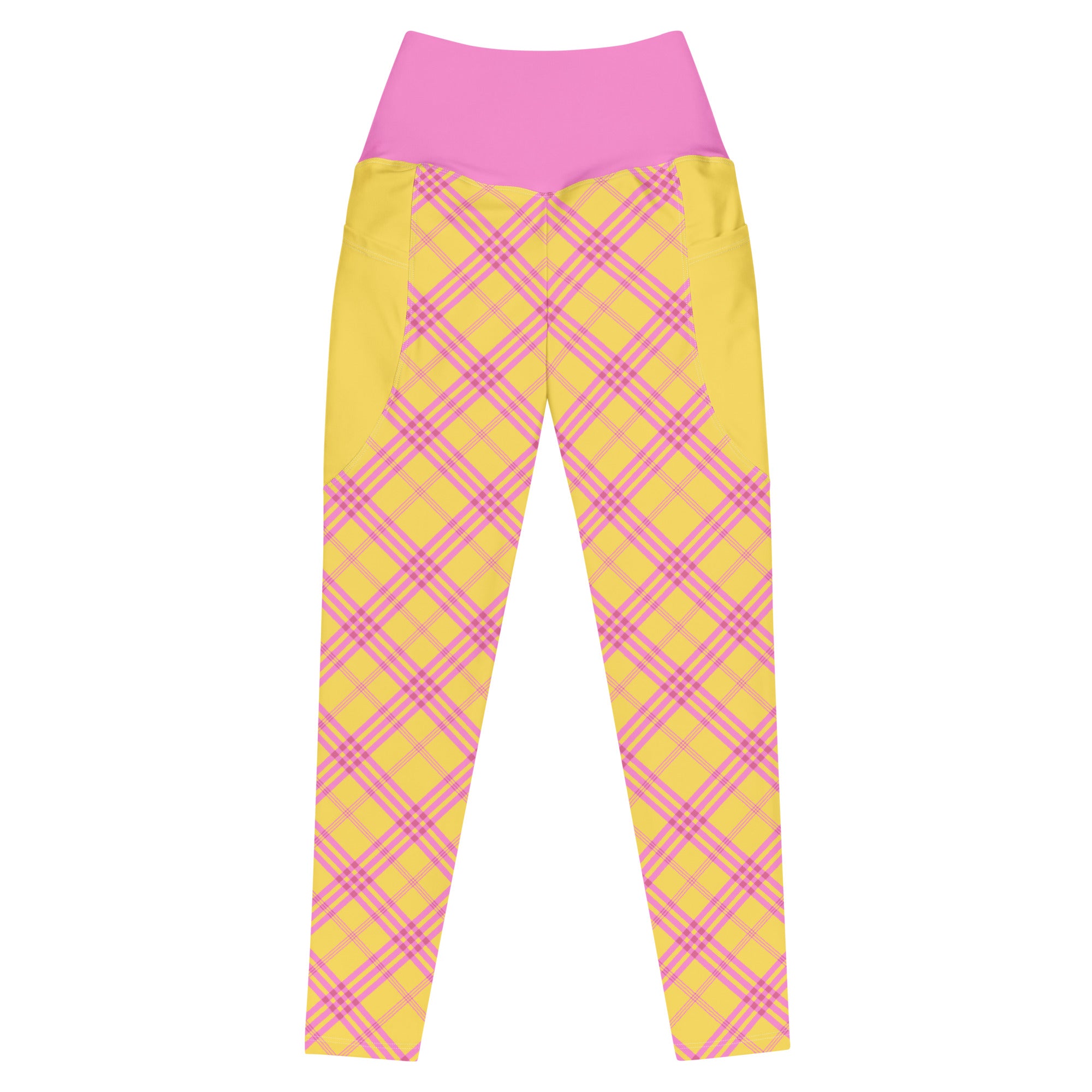 RECYCLED High Waist Pocket Leggings - 'Raspberry Ripple' 6XL