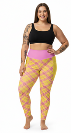 RECYCLED High Waist Pocket Leggings - 'Raspberry Ripple'