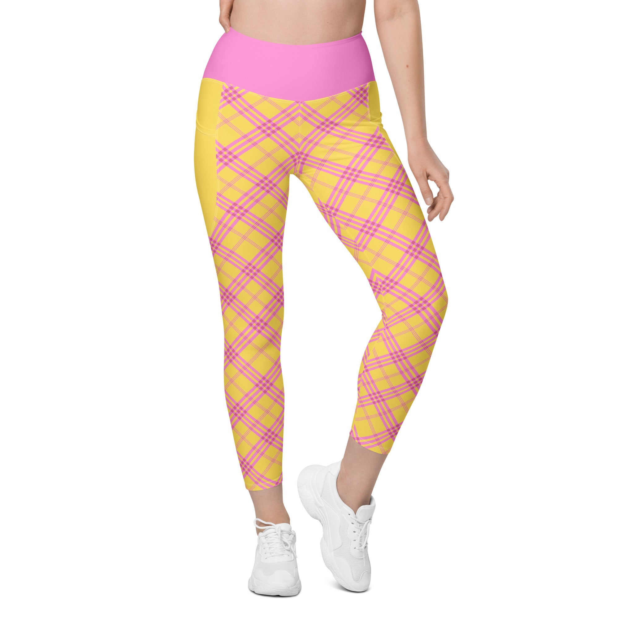 RECYCLED High Waist Pocket Leggings - 'Raspberry Ripple'
