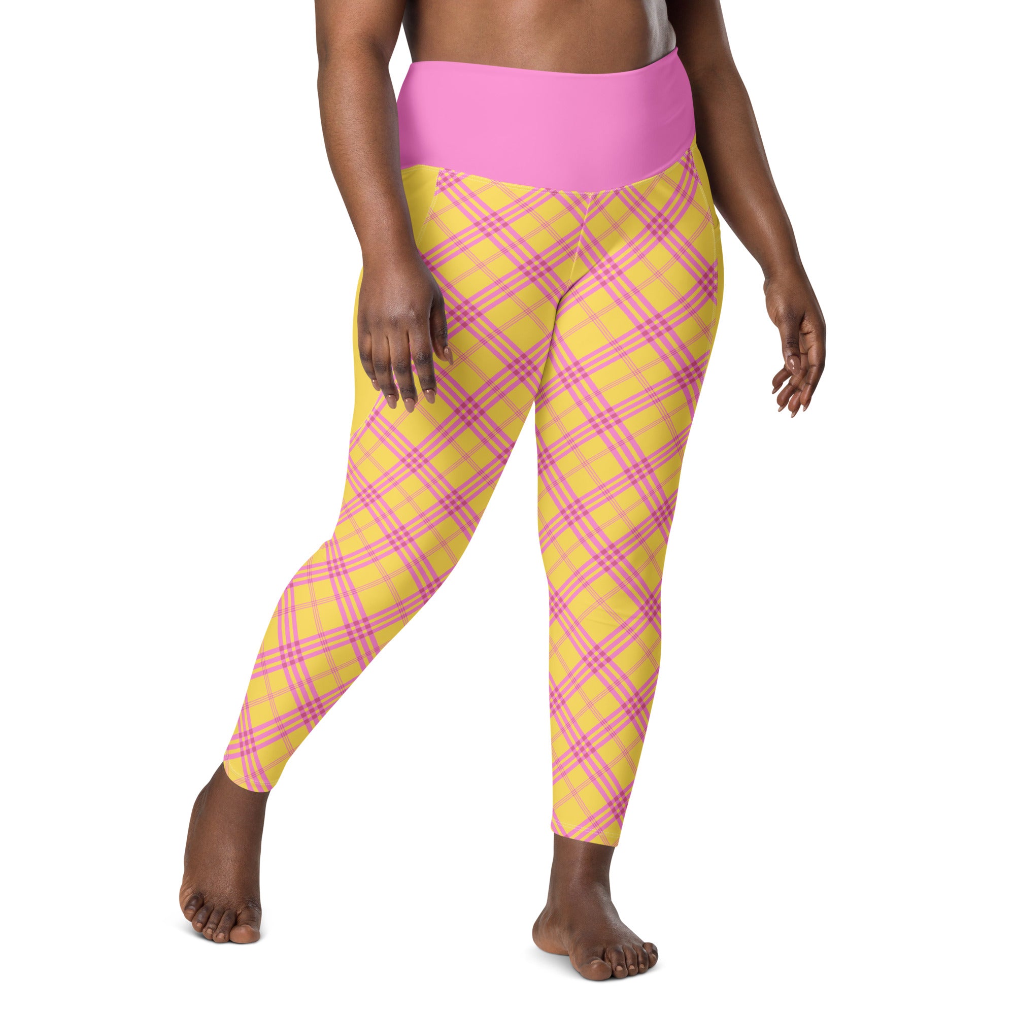 RECYCLED High Waist Pocket Leggings - 'Raspberry Ripple'