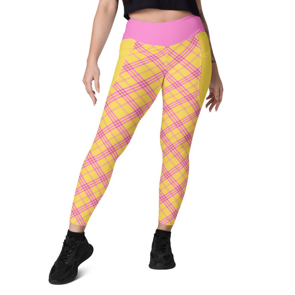 RECYCLED High Waist Pocket Leggings - 'Raspberry Ripple'