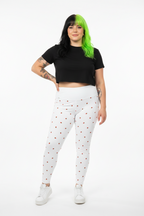 RECYCLED High Waist Pocket Leggings - 'Strawberry Picking'