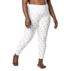RECYCLED High Waist Pocket Leggings - 'Strawberry Picking'