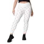 RECYCLED High Waist Pocket Leggings - 'Strawberry Picking'