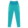RECYCLED High Waist Pocket Leggings - 'Aquamarine' 6XL