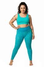 RECYCLED High Waist Pocket Leggings - 'Aquamarine'