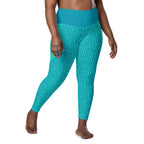 RECYCLED High Waist Pocket Leggings - 'Aquamarine'