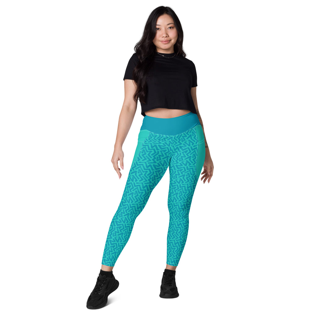 RECYCLED High Waist Pocket Leggings - 'Aquamarine'