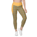 RECYCLED High Waist Pocket Leggings - 'Summertime Vintage'