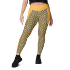 RECYCLED High Waist Pocket Leggings - 'Summertime Vintage'