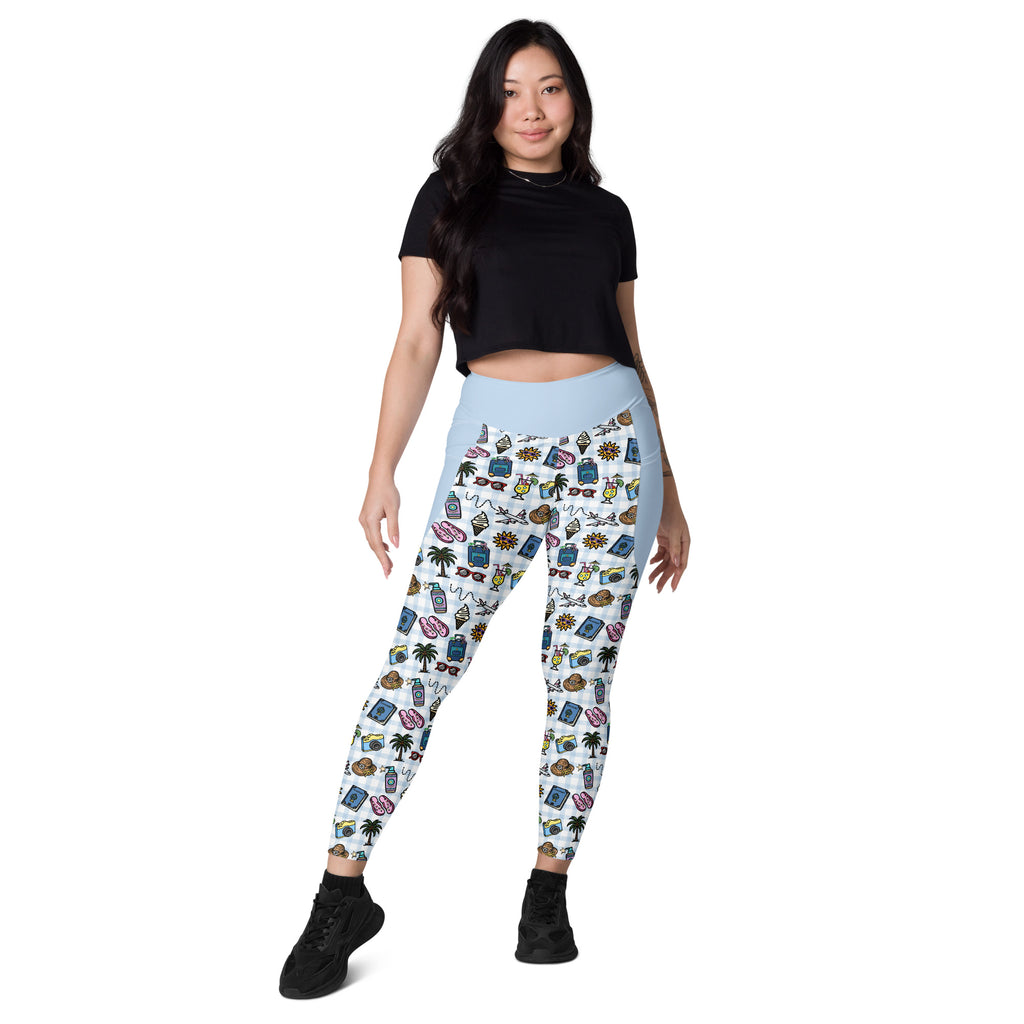 RECYCLED High Waist Pocket Leggings - 'Gingham Getaway'