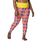 RECYCLED High Waist Pocket Leggings - 'Silly Cow'