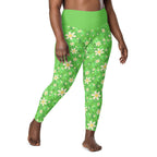 RECYCLED High Waist Pocket Leggings - 'Daisychain'