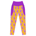 RECYCLED High Waist Pocket Leggings - 'Cool Cat' 6XL