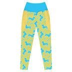 RECYCLED High Waist Pocket Leggings - 'Silly Sausage' 6XL