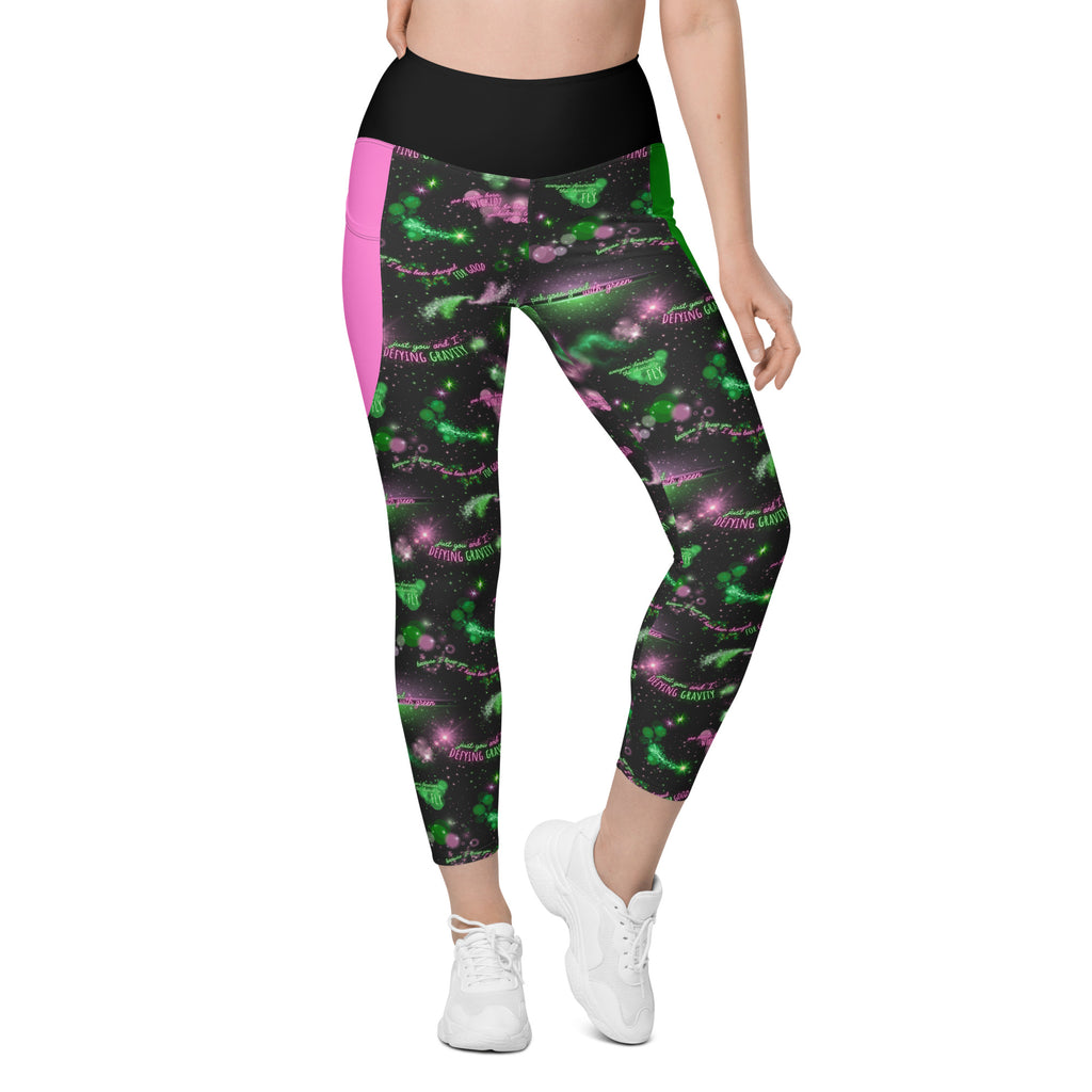 RECYCLED High Waist Pocket Leggings - 'Defy Gravity'