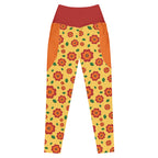 RECYCLED High Waist Pocket Leggings - 'Petal Pop' 6XL