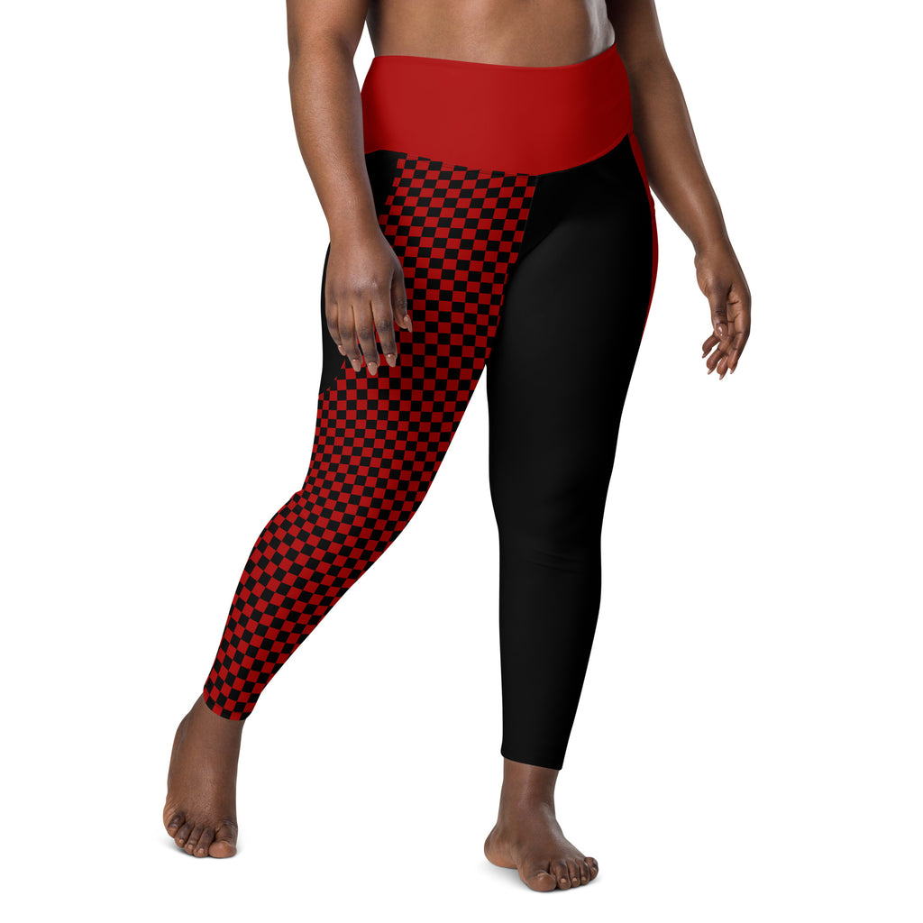 RECYCLED High Waist Pocket Leggings - 'Black Parade'
