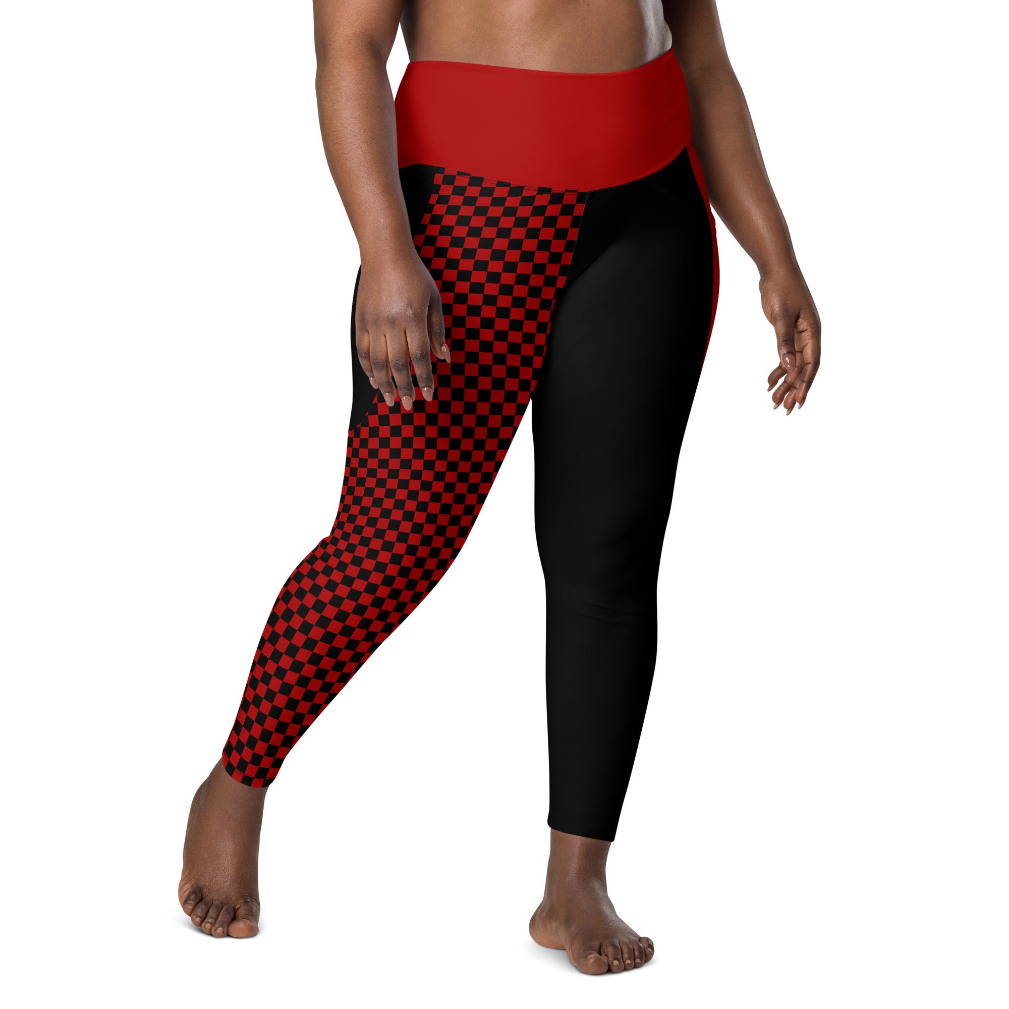 RECYCLED High Waist Pocket Leggings - 'Black Parade'