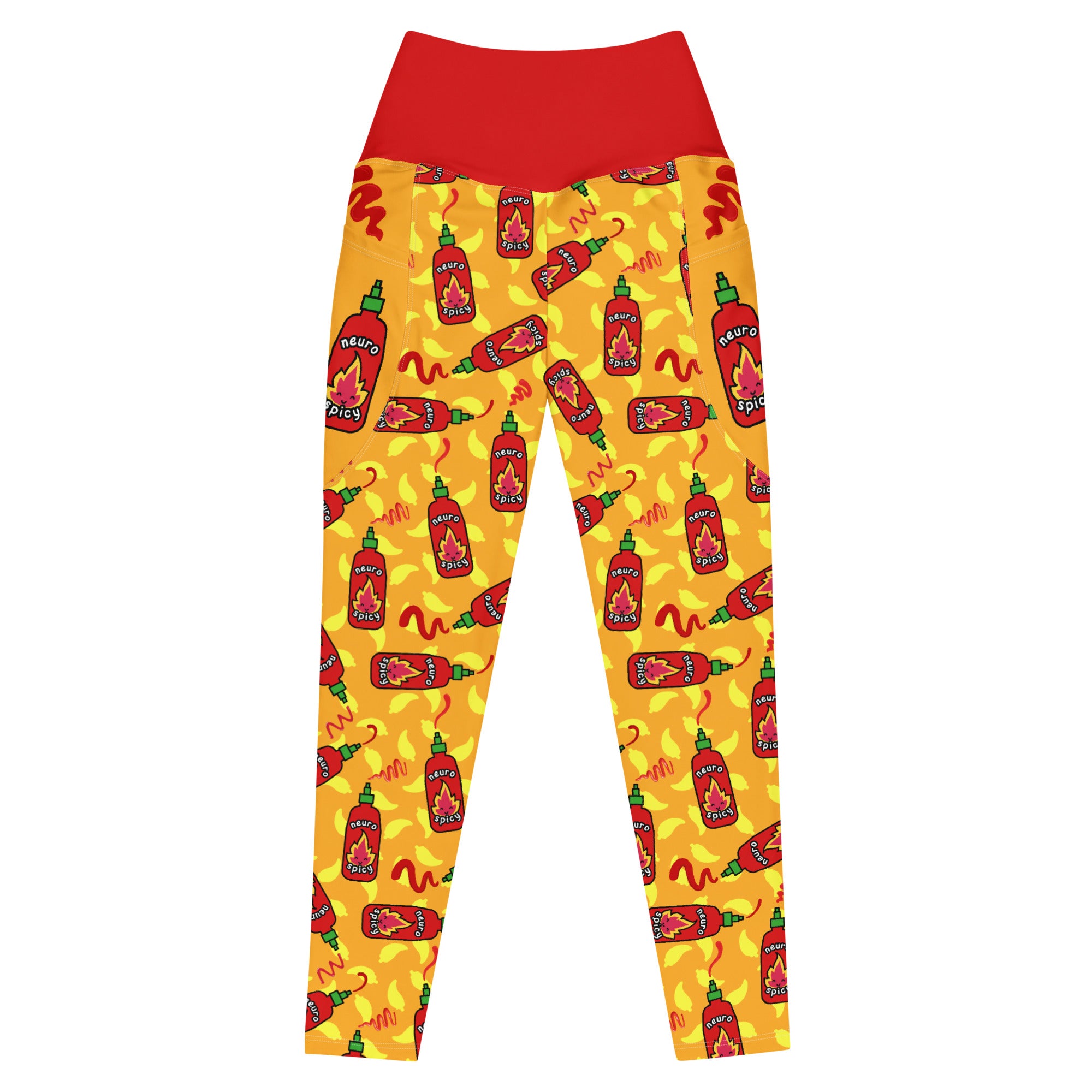 RECYCLED High Waist Pocket Leggings - 'Neurospicy' 6XL
