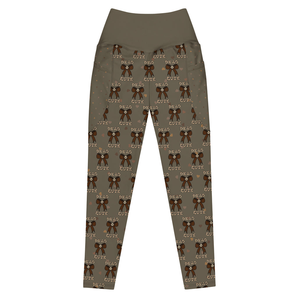 RECYCLED High Waist Pocket Leggings - 'Dead Cute' 6XL