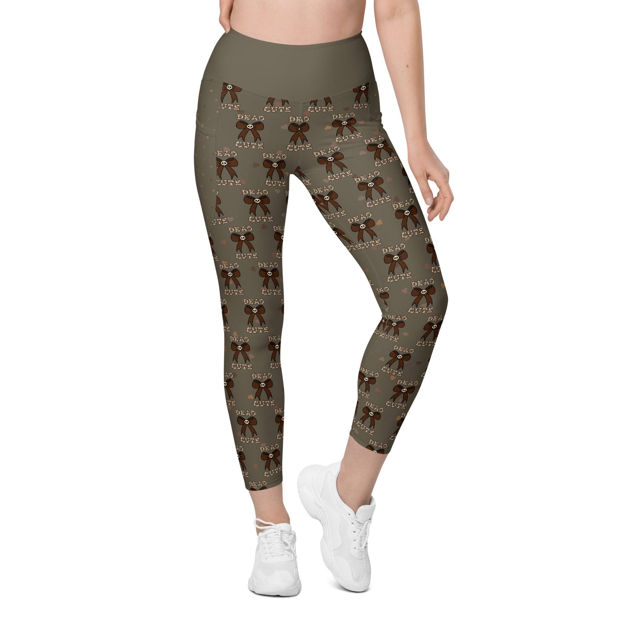 RECYCLED High Waist Pocket Leggings - 'Dead Cute'