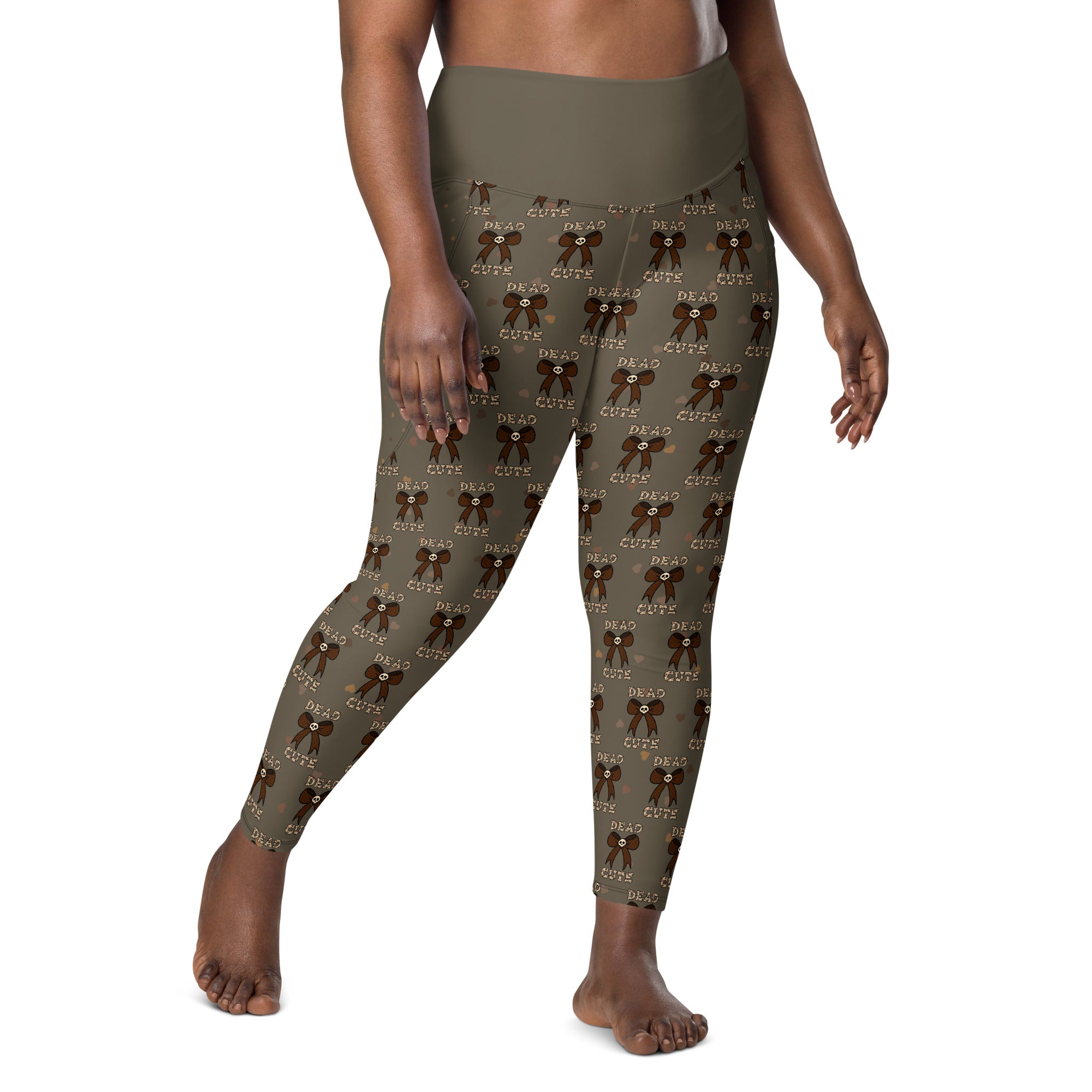 RECYCLED High Waist Pocket Leggings - 'Dead Cute'